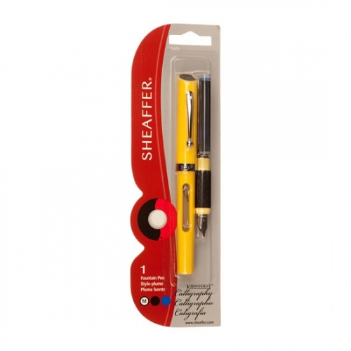 Sheaffer Viewpoint Calligraphy Fountain Pen, Yellow, 1.5 mm Medium Nib