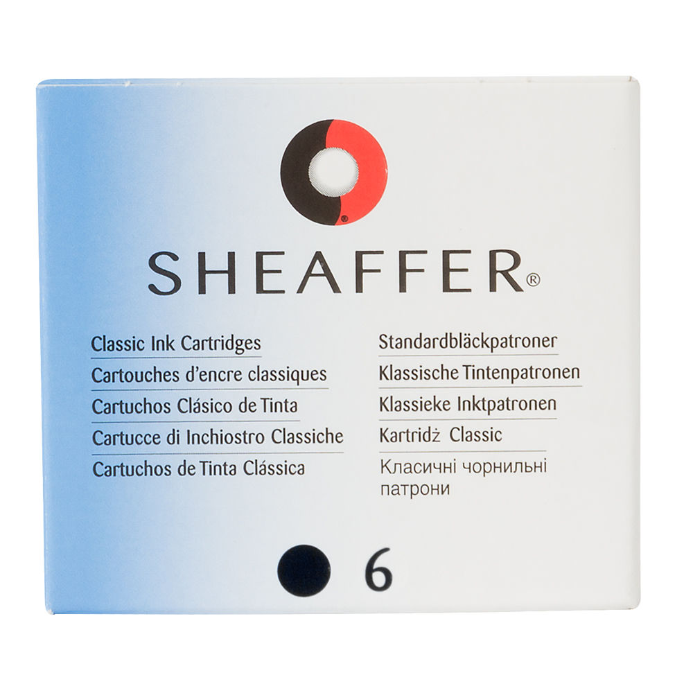 Sheaffer Classic Ink Cartridges BLACK pk of 6 for Sheaffer fountain pens 96233 - Image 2